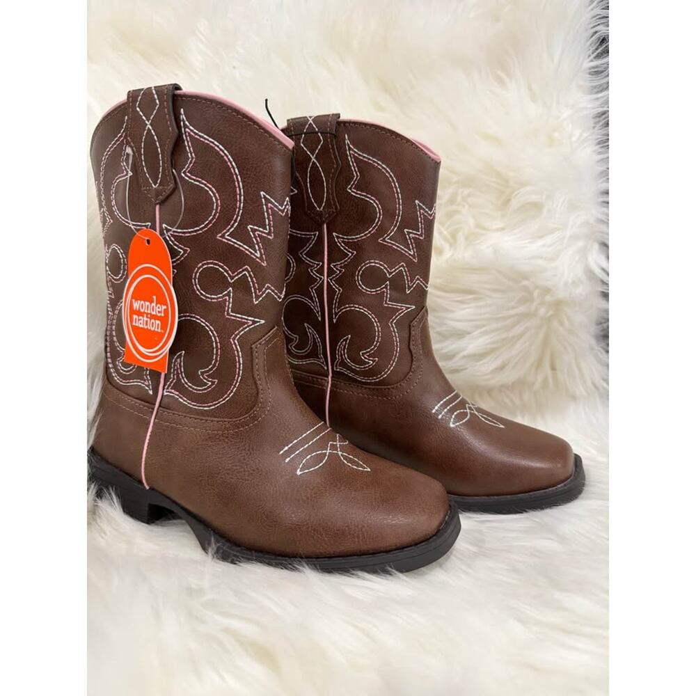 Wonder Nation Girls Size 1 Little Girls‎ Western Cowgirl Cowboy Boots Southern